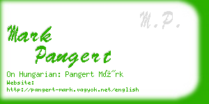 mark pangert business card